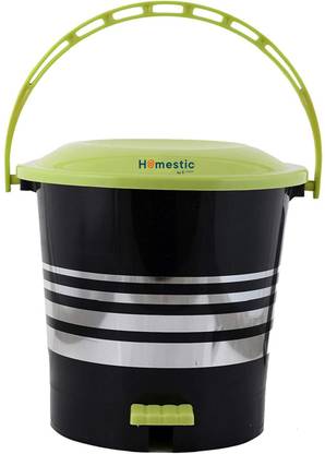 HOMESTIC by Kuber Industries Step-On Pedal Dustbin|Small Dustbin For Kitchen|Capicity 5 Liters|GREEN Plastic Dustbin