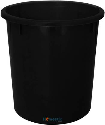 HOMESTIC by Kuber Industries Plastic Open Plastic Dustbin Without Lid|Garbage Bin For Home 5Ltr. (Black) Plastic Dustbin
