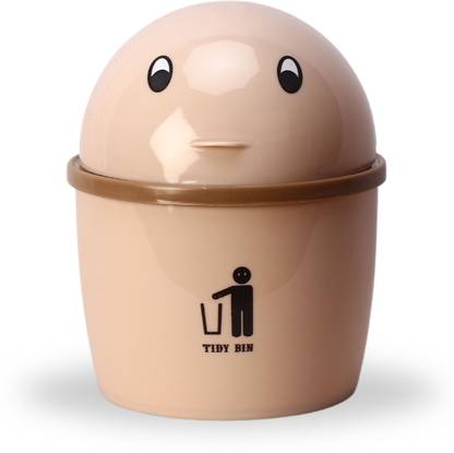 HALSEY Table Dustbin | Durable Plastic Small/Mini Desktop Garbage Bin with Swing-Lid Plastic Dustbin