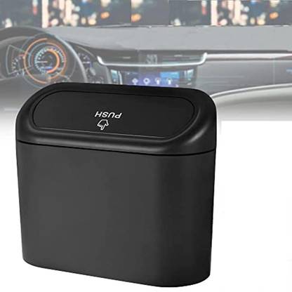 Hirparas Tech Enterprise Car Trash Can with Lid, Mini Vehicle Trash Bin Car Dustbin Garbage Organizer Plastic Dustbin