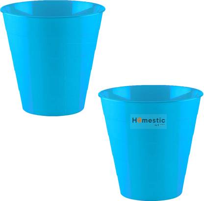HOMESTIC by Kuber Industries Plastic Dustbins for Kitchen|Dustbin For Home,8 Litre Pack of 2 (Sky Blue) Plastic Dustbin