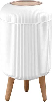 HOUSE OF QUIRK 10 Litre Modern Office Trash Can for Near Desk Bathroom Trash Cans with Lids Plastic Dustbin