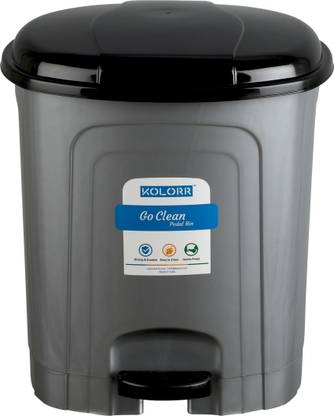 KOLORR Go clean 23L Pedal Dustbin/Trash Can/Garbage Waste Bin with Lid for Home,Kitchen Plastic Dustbin