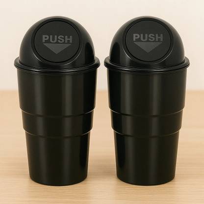 Polyhomes Car Interior Dustbin For Car Mini Trash Bin/Compact Portable Trash Can For Car Plastic Dustbin