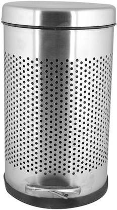 akashenterprise 7*12 SS PERFORATED PEDDLE BIN Stainless Steel Dustbin
