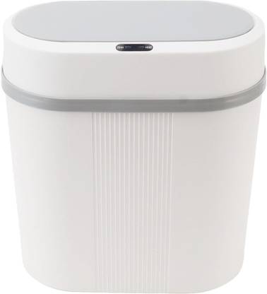 HOUSE OF QUIRK Smart Automatic Touchless Motion Sensor Rectangular Trash Can Oval 12 Litre Plastic Dustbin