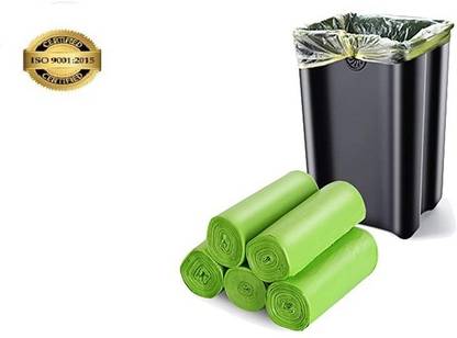 CARTLOG GREEN Biodegradable pack of 5 (150 BAGS).recyclable waste trash bags. Plastic Dustbin