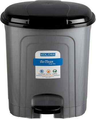 KOLORR Go clean 23L Pedal Dustbin/Trash Can/Garbage Waste Bin with Lid for Home,Kitchen Plastic Dustbin