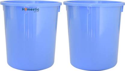 HOMESTIC by Kuber Industries Plastic Open Dustbin, Trash Bin, Garbage Bin, Waste Bin, 5Ltr Pack of 2 (Blue) Plastic Dustbin