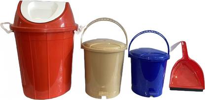 Lal Dayal Family Dustbin Combo Set 10081329 Plastic Dustbin
