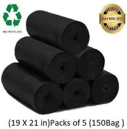 CARTLOG Medium (19 X 21 in) (48X 53 cm) 150 Pieces Packs of 5 ( 5 L ) Plastic Dustbin