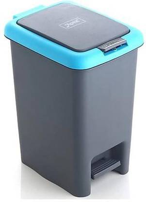 Dherik Tradworld push n pedal dustbin Press-Top Step-On Two Way open plastic with lid 6.5 liter Plastic Dustbin