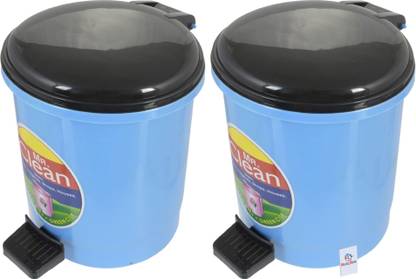 Heart Home 2 Pieces Table Top Desk Garbage Dustbin Trash for Office Home Work Place,2 LTR Plastic Dustbin