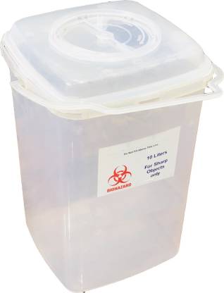 RATISON Bio medical sharp container puncture proof 10 ltr white(CE ISO 23907 CERTIFIED) PP (Polypropylene) Dustbin