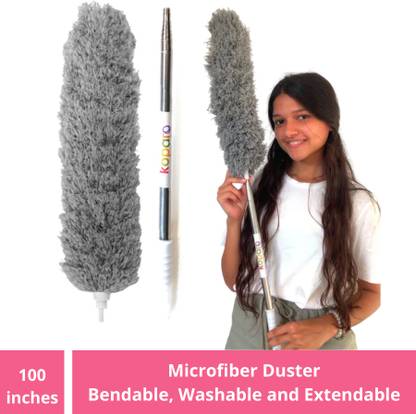 Koparo Multi-Purpose Micro-Fiber Duster | 100 inches Expandable Pole Handle | Washable Dry Duster