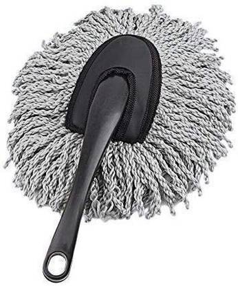 NYALENTERPRISE Micro Fiber Car Cleaning Small Duster With Handle Wet and Dry Duster