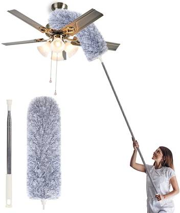 Uratech Microfiber Duster for Cleaning with Extension Pole or Mob Wet and Dry Duster Set