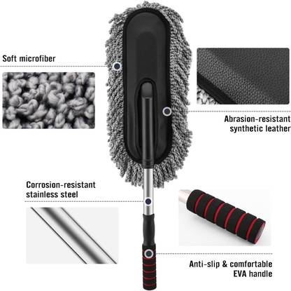 MAITRI ENTERPRISE Car Cleaning Brush Mop Adjustable Car Duster wet/dry duster M67 Wet and Dry Duster Set