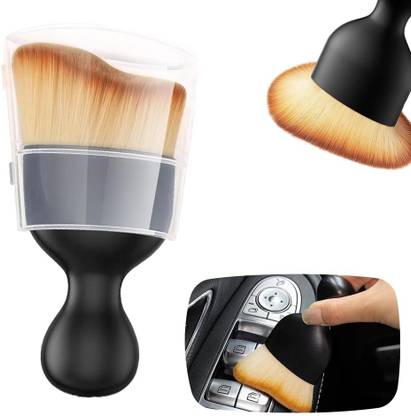 DRTRAEDER Car Cleaning Brush Car Detailing Brush Soft Cleaning Brush Dashboard Microfibre Wet and Dry Brush