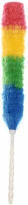 MAHANT Microfiber Feather Dusters for Cleaning - Colorful Plastic Handle Duster for Home - Set of 2 Pcs Wet and Dry Duster