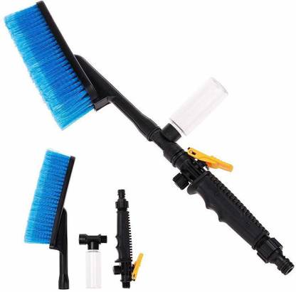 Amulakh Car Wash Brush With Auto Water Flow Switch Foam Bottle Vehicle Cleaning Brush Wet and Dry Duster