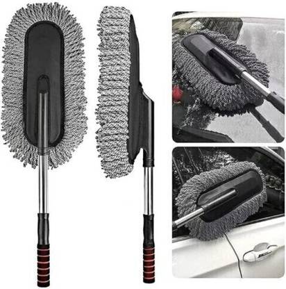 SRBK fashion 🧼 Microfiber Car Duster with Extendable Handle for Scratch-Free Cleaning 🧽 Wet and Dry Duster