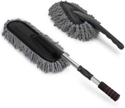 PROGIENCE Super Soft Premium Microfiber Car Cleaning Brush Ideal as Mop Duster Wet and Dry Duster Set