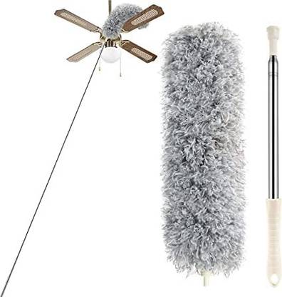 CRYZONE Flexible Microfiber Fan Duster with Extension Pole Dry Duster