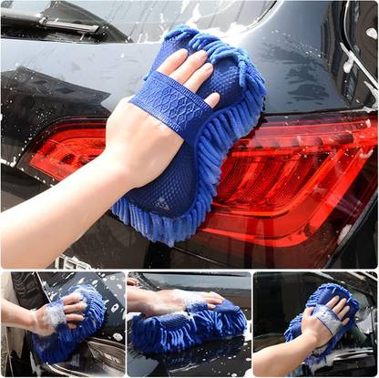 HM EVOTEK Microfiber Car Bike Kitchen Platform Tiles Animals Vehicle Types Cleaning B-20 Wet and Dry Glove