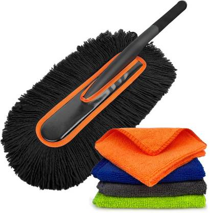 Aliens Super-Soft Microfiber Car Duster & Lint-Free Cloths for a streak-free clean. Wet and Dry Duster