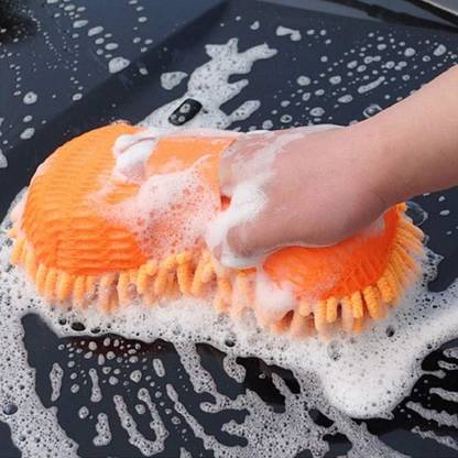 RBGIIT Car Microfiber Cleaing Kit Sponge Duster Use In Wet And Dry Washable B-12 Headlight Cleaning Kit