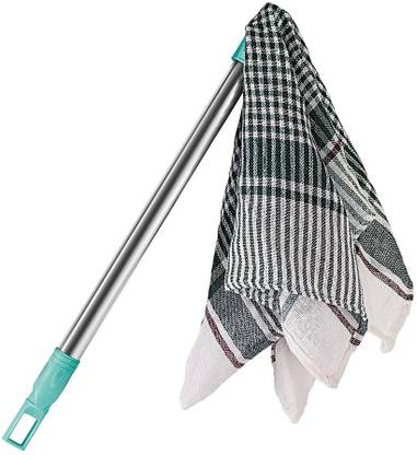 Planetone Removable Cotton Duster Cloth with Handle Handy Stick for Dry Dusting PACK OF 1 Wet and Dry Duster