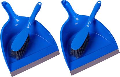 KLAP Dust Pan with Brush| Sweeping Dustpan |Brush for Cleaning PACK 2 Plastic Dustpan