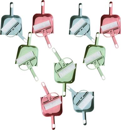 RAYCRAFT WORLD 9pcs Mini Dustpan and Brush Set Multicolor Plastic Dustpan