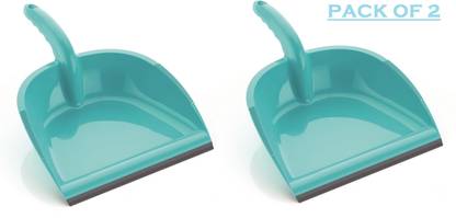 ELINOR PLASTIC DUSTPAN OF 2 PC COMBO SET IN GREEN COLOR UNBREAKABLE MATERIAL DUSTPAN Plastic Dustpan