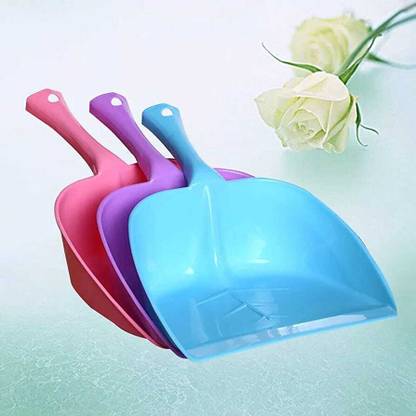 Home Glare Homeglare Unbreakable Dustpan Pack of 3 (Multi Color) Plastic Dustpan