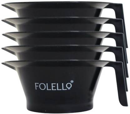 FOLELLO Pack of 5 - 100 ML Black Hairdye Mixing Bowl