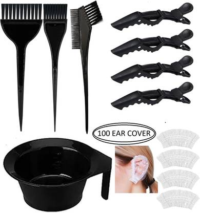 E-DUNIA 12 Pcs Hair Bleach Kit Professional Hair Coloring Products BLACK Hairdye Mixing Bowl