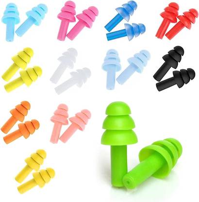 Scheibe 12 Pairs Ear Plugs Soft Silica Gel Noise Reduction-Random Color Ear Plug