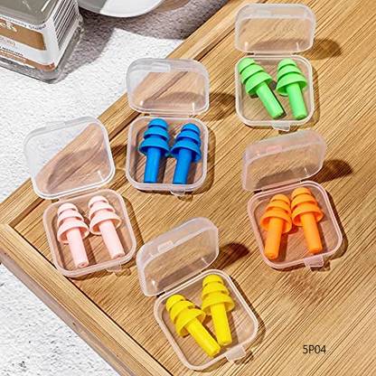 Morbee 5 Pairs High Quality Ear Plugs (Color May Vary From Image)5p03 Ear Plug & Nose Clip
