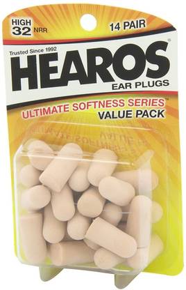 HEAROS Ultimate Softness Series Ear Plugs, 14 Pair Ear Plug & Nose Clip