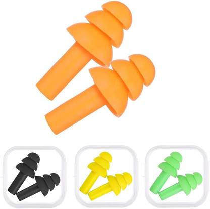 Scheibe 5 Pairs Ear Plugs Soft Silica Gel Noise Reduction-Random Color Ear Plug
