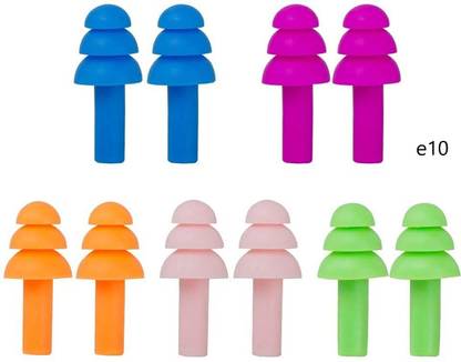 Morbee 5 Pairs -Ear Plugs Soft Silica Gel Noise Reduction /Reusable e10 Ear Plug