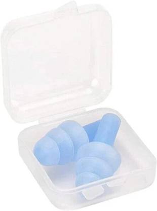 Silicon Earplugs Light Blue 1 Pair for Swimming , Bathing, Watersports, meditation, studying Ear Plug