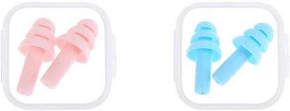 james 2 Pairs Soft Reusable Waterproof Earplugs, Concert, Study, Loud Noise Reducing Ear Plug