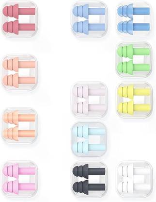 Miss Hot 12 Pair multi Color Silicone Earplugs Sleep Sound Blocking Ear Plug