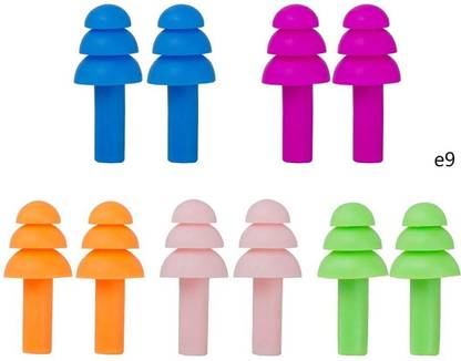 Morbee 5 Pairs -Ear Plugs Soft Silica Gel Noise Reduction /Reusable e9 Ear Plug