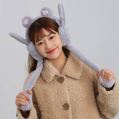 REFFER Cute rabbit jumping ear muffs for women girls with chu chu sound(8 years&above) Ear Muff