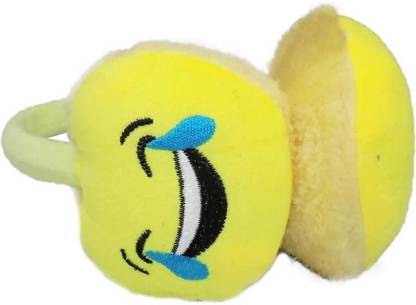 infantuniverse Winter Ear Muffs Adjustable Knitted Emoji Smiley Ear Warmer Ear Muff