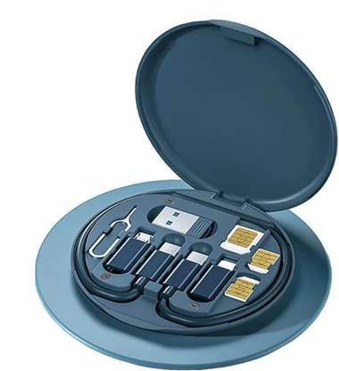 CHG Round Multifunctional Mobile Utility Kit Earphone Cable Organizer